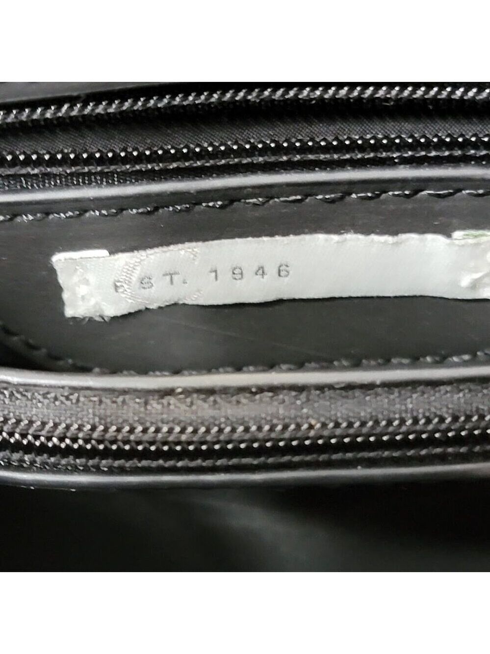 Est. 1946 Black Faux Leather Hobo Bag – Tortoise Chain Shoulder Strap - Picture 7 of 7